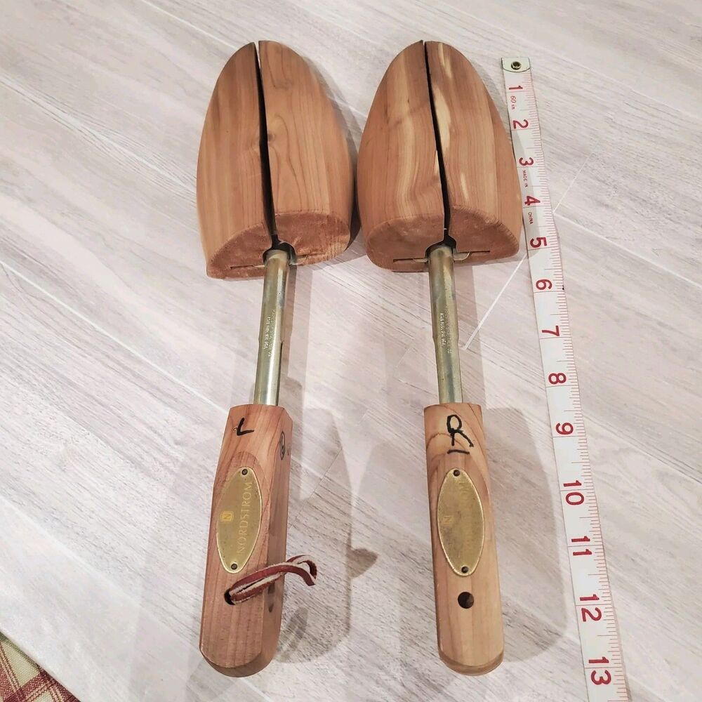 Nordstrom Cedar Shoe Tree Men's XL Adjustable Width Keeps Shape Of Shoes vtg